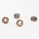 Alternate image 1 for Saro Lifestyle Metal Design Napkin Rings (Set of 4)