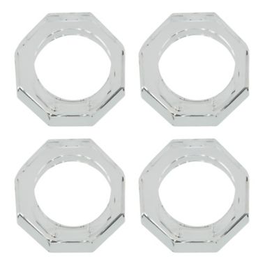 Saro Lifestyle Octagonal Napkin Rings in Clear (Set of 4). View a larger version of this product image.