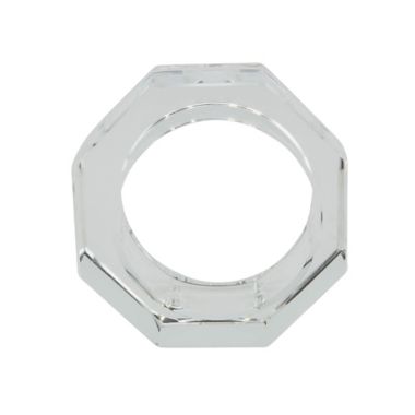 Saro Lifestyle Octagonal Napkin Rings in Clear (Set of 4). View a larger version of this product image.
