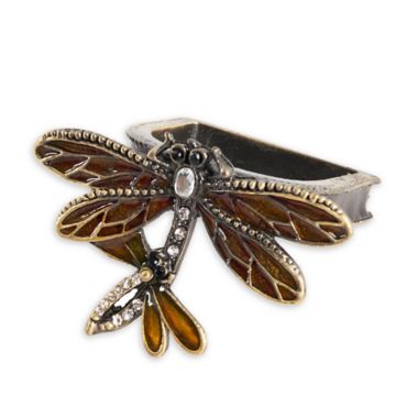 Saro Lifestyle Dragonfly Napkin Rings in Bronze (Set of 4). View a larger version of this product image.