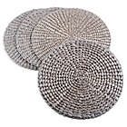 Alternate image 0 for Saro Lifestyle Kailua Hyacinth Round Placemats in Silver (Set of 4)