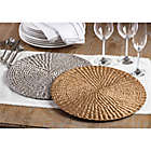 Alternate image 3 for Saro Lifestyle Kailua Hyacinth Round Placemats in Silver (Set of 4)