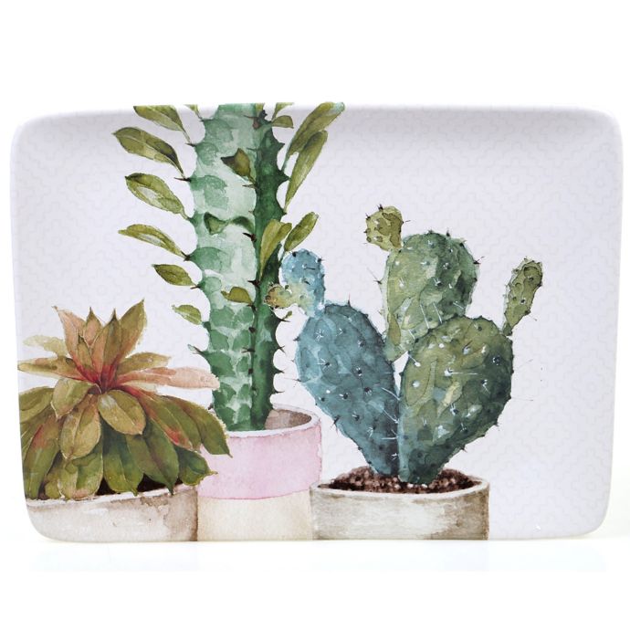 Certified International Mixed Greens Cactus Verde Rectangular Platter Bed Bath Beyond