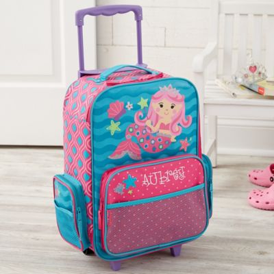 Mermaid Embroidered Rolling Luggage