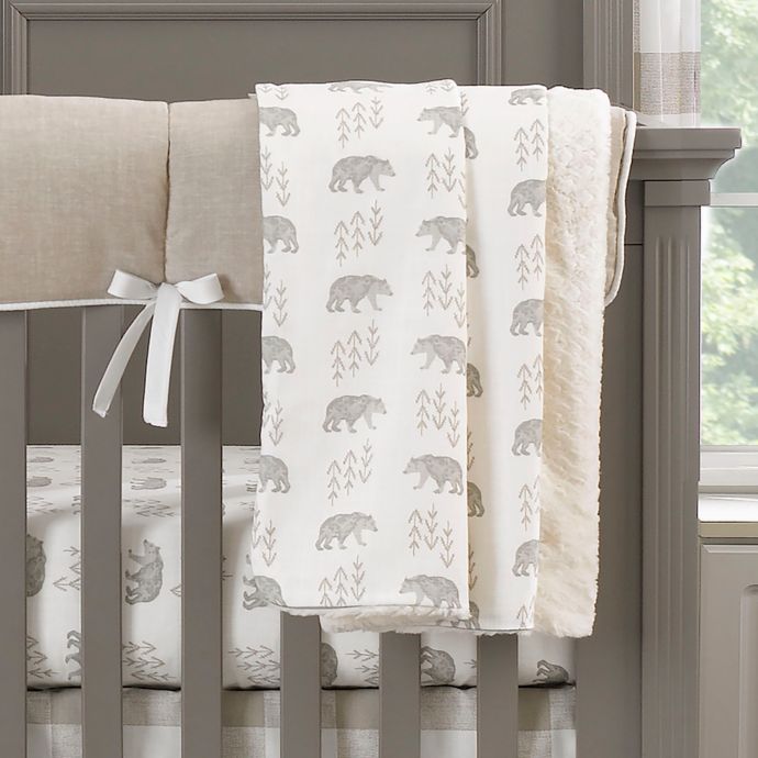 Liz and Roo Cubby Bear Receiving Blanket in Grey buybuy BABY