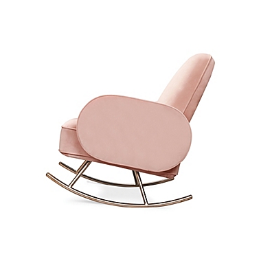 Nursery Works Compass Rocker in Blush Velvet. View a larger version of this product image.
