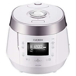 Cuckoo Electronics® CRP-P1009SW 10 Cup Heating Pressure Rice Cooker & Warmer in White/Silver