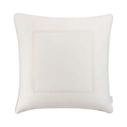 Valeron Hotel Border Square Throw Pillow in Off White