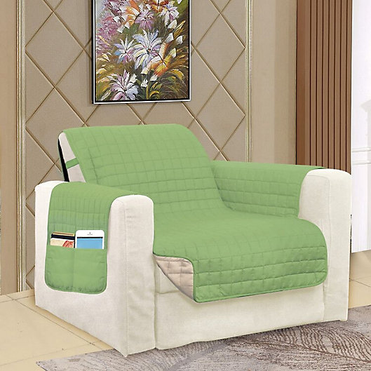 Alternate image 1 for Smart Solid Microfiber Accent Chair Cover