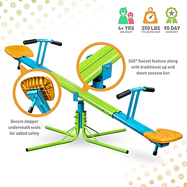 Pure Fun&reg; Heavy-Duty 360 Kids Swivel Seesaw. View a larger version of this product image.