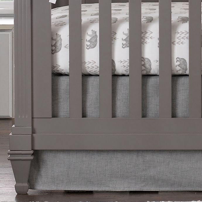 Liz And Roo Crosshatch Crib Skirt In Grey Buybuy Baby