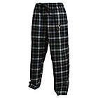 Alternate image 3 for Collegiate Men&#39;s Flannel Plaid Pajama Pant with Left Leg Team Logo