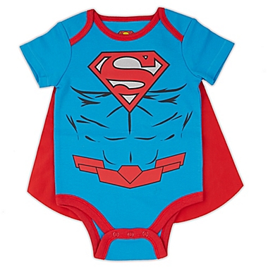 Warner Brothers&reg; Superman&reg; Caped Bodysuit in Blue. View a larger version of this product image.