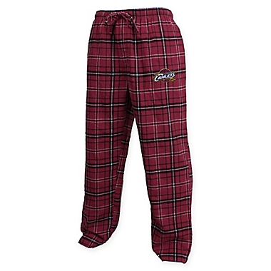 NBA Men&#39;s Flannel Plaid Pajama Pant with Left Leg Team Logo Collection. View a larger version of this product image.