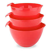 Linden Sweden 3-Piece Mixing Bowl Set in Red