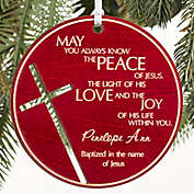 Memorial Angel Personalized Wood Christmas Ornament