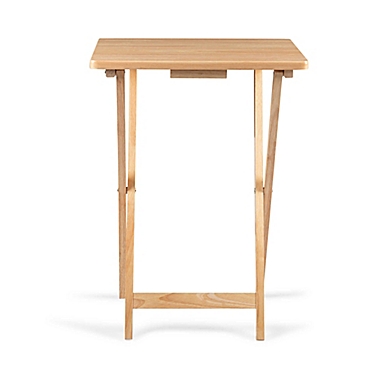 Single Stand Snack Table in Natural. View a larger version of this product image.