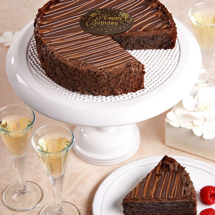Triple Chocolate Happy Birthday Brownie Cake Bed Bath