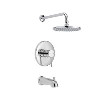 Solea Evoke Bathroom Bathtub Faucet and Showerhead Combo in Chrome. View a larger version of this product image.