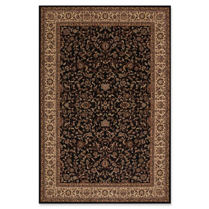 Concord Global Trading Jewel Kashan Rug in Black | Bed Bath & Beyond