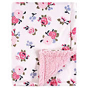 Luvable Friends&reg; Floral Sherpa Blanket in Pink
