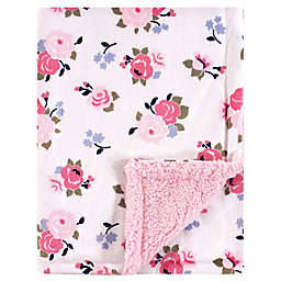 Luvable Friends® Floral Sherpa Blanket in Pink