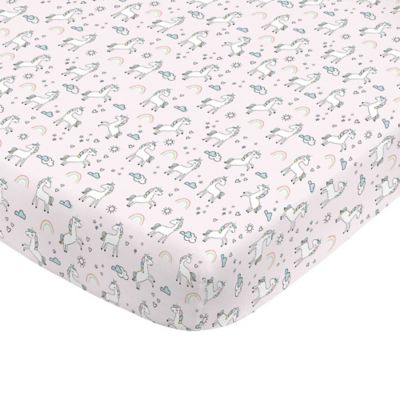 unicorn fitted crib sheet