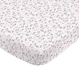 NoJo® Unicorn Fitted Crib Sheet in Pink