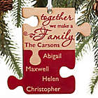 Alternate image 0 for Pieces Of Love Personalized Family Ornament in Red
