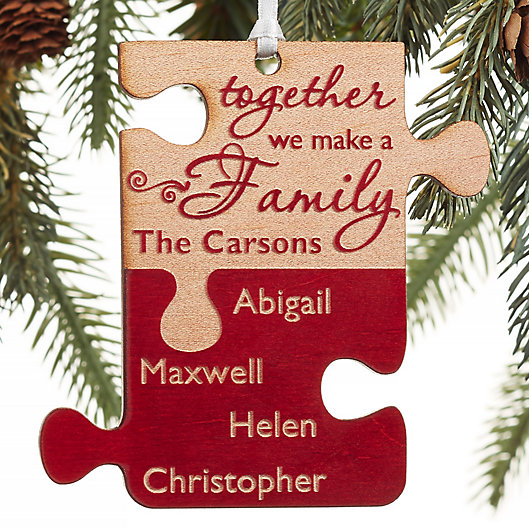 Alternate image 1 for Pieces Of Love Personalized Family Ornament