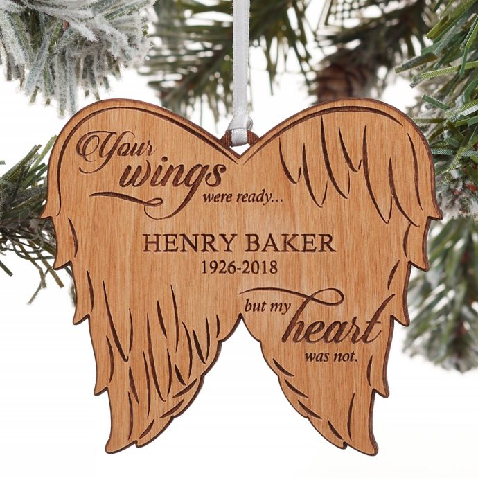 Memorial Angel Personalized Christmas Ornament  Bed Bath & Beyond