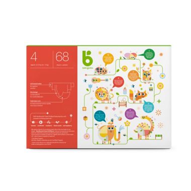 Babyganics&reg; 68-Count Size 4 Ultra Absorbent Skin Love&trade; Diapers. View a larger version of this product image.