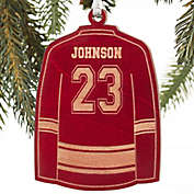 Hockey Jersey Wood Christmas Ornament