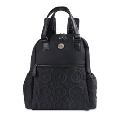 black quilted diaper bag