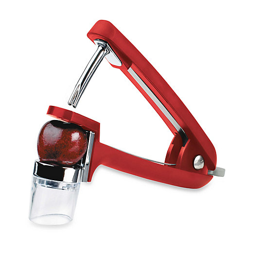 Alternate image 1 for OXO Good Grips® Cherry and Olive Pitter in Red