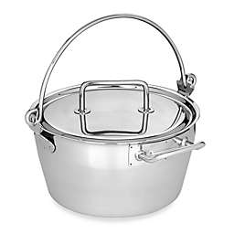 Demeyere 10.6-Quart Stainless Steel Masl in Pan with Lid