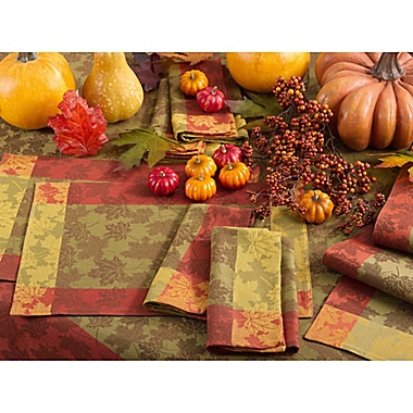 Saro Lifestyle Foliage Placemats in Green (Set of 4). View a larger version of this product image.