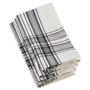 Saro Lifestyle Barry Napkins in Black (Set of 4). View a larger version of this product image.