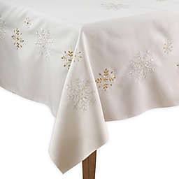 Saro Lifestyle Snowflake Oblong Tablecloth