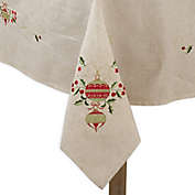 Saro Lifestyle Holly Ornament Table Linen Collection