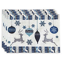 Laural Home® Simply Winter Placemats in Blue (Set of 4)