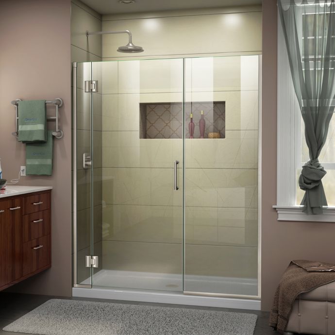 Dreamline Unidoor X 60 60 5 Inch X 72 Inch Frameless Hinged