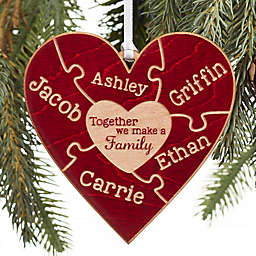 Together We Make A Family Personalized Wood Ornament