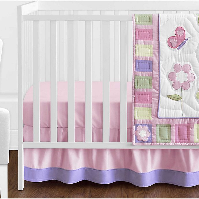 Alternate image 1 for Sweet Jojo Designs Butterfly Crib Bedding Collection in Pink/Purple