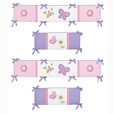 Sweet Jojo Designs Butterfly Crib Bedding Collection in Pink/Purple. View a larger version of this product image.