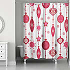 Alternate image 0 for Designs Direct Ornaments 71-Inch x 74-Inch Shower Curtain in Red