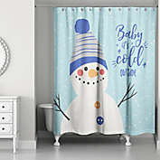 Designs Direct "Baby It&#39;s Cold Outside" Snowman Shower Curtain