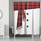 Alternate image 0 for Snowman Scarf and Buttons 71-Inch x 74-Inch Shower Curtain