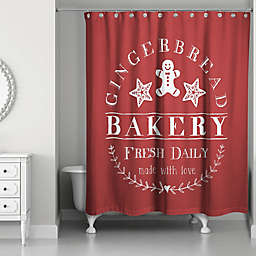 Gingerbread Bakery 71-Inch x 74-Inch Shower Curtain