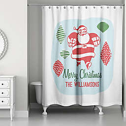 Designs Direct "Merry Christmas" Santa Claus Shower Curtain